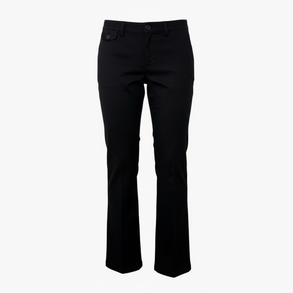 Banana Republic Martin Fit Stretch Y2K Low Rise Pant in Black Women's Size 2